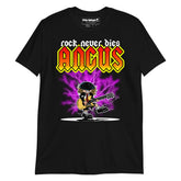 Camiseta de heavy metal Angus – rock never dies para heavies y fans del rock. Diseño exclusivo de nuestra tiend